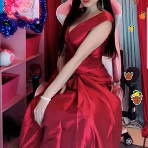 Royal Prom wedding dress Red